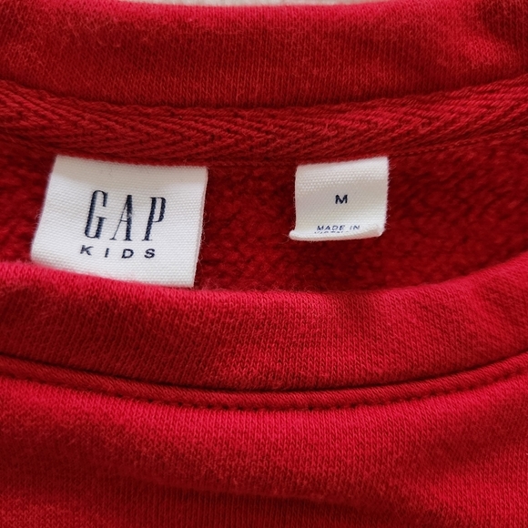 Gap Girls size M Red Pullover Sweatshirt with a White Star - Picture 6 of 7